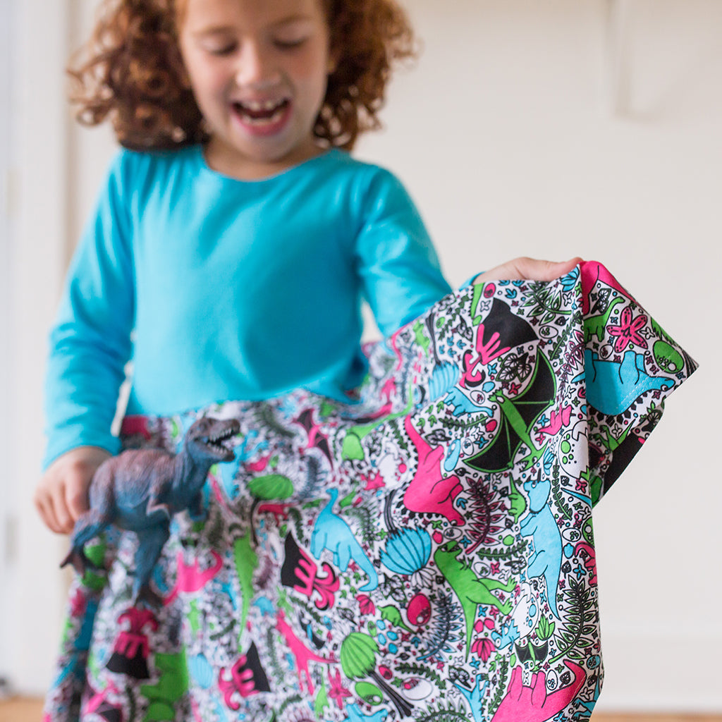 "She-Rex" Dinosaurs Twirly Play Dress with Pockets