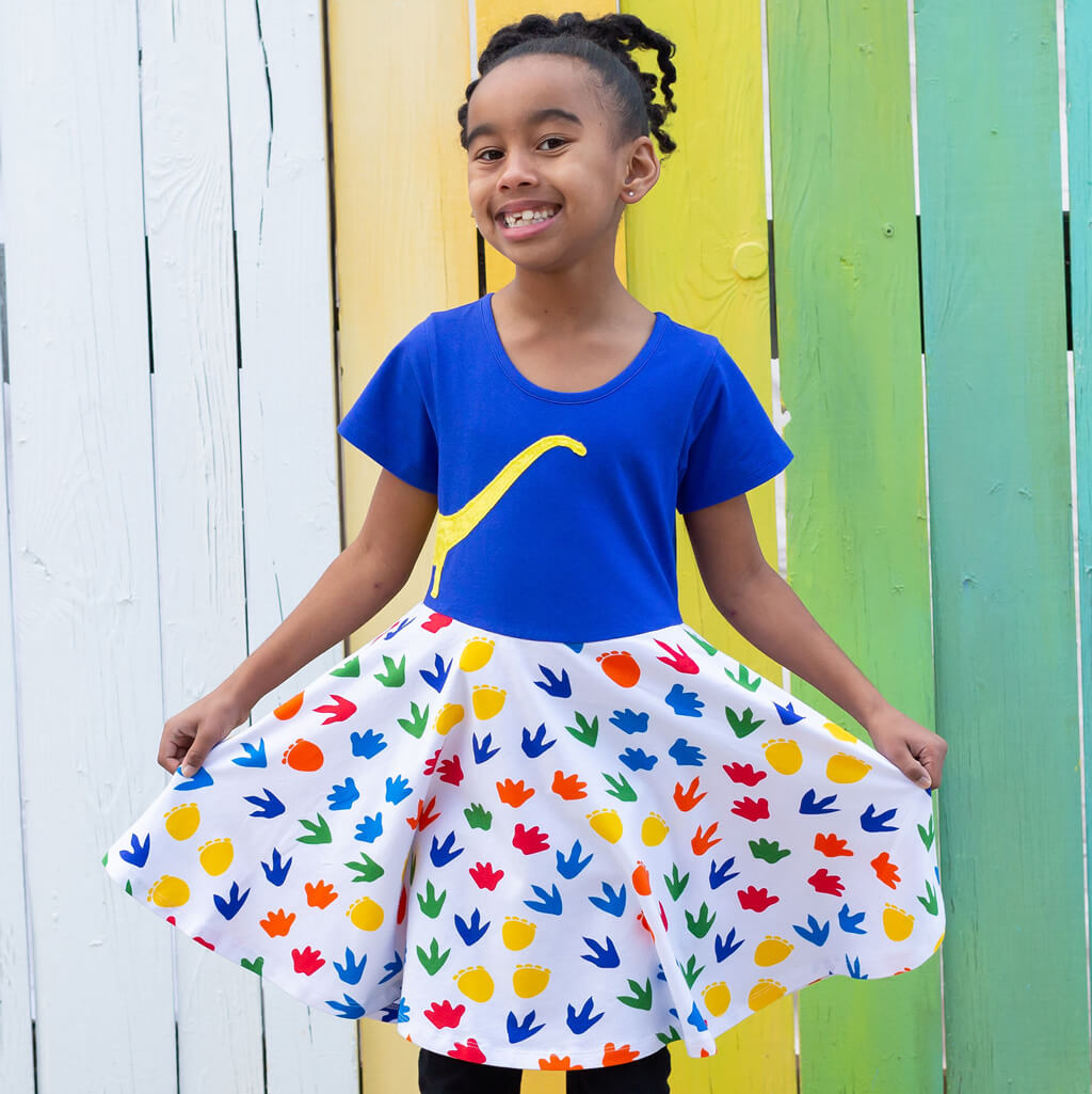 princess awesome dinosaur dress Land Before Lime" Dinosaurs Skater Play Dress with Pockets