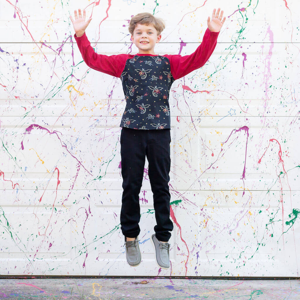 "Fire Flight" Dragons Long Sleeve Raglan Shirt