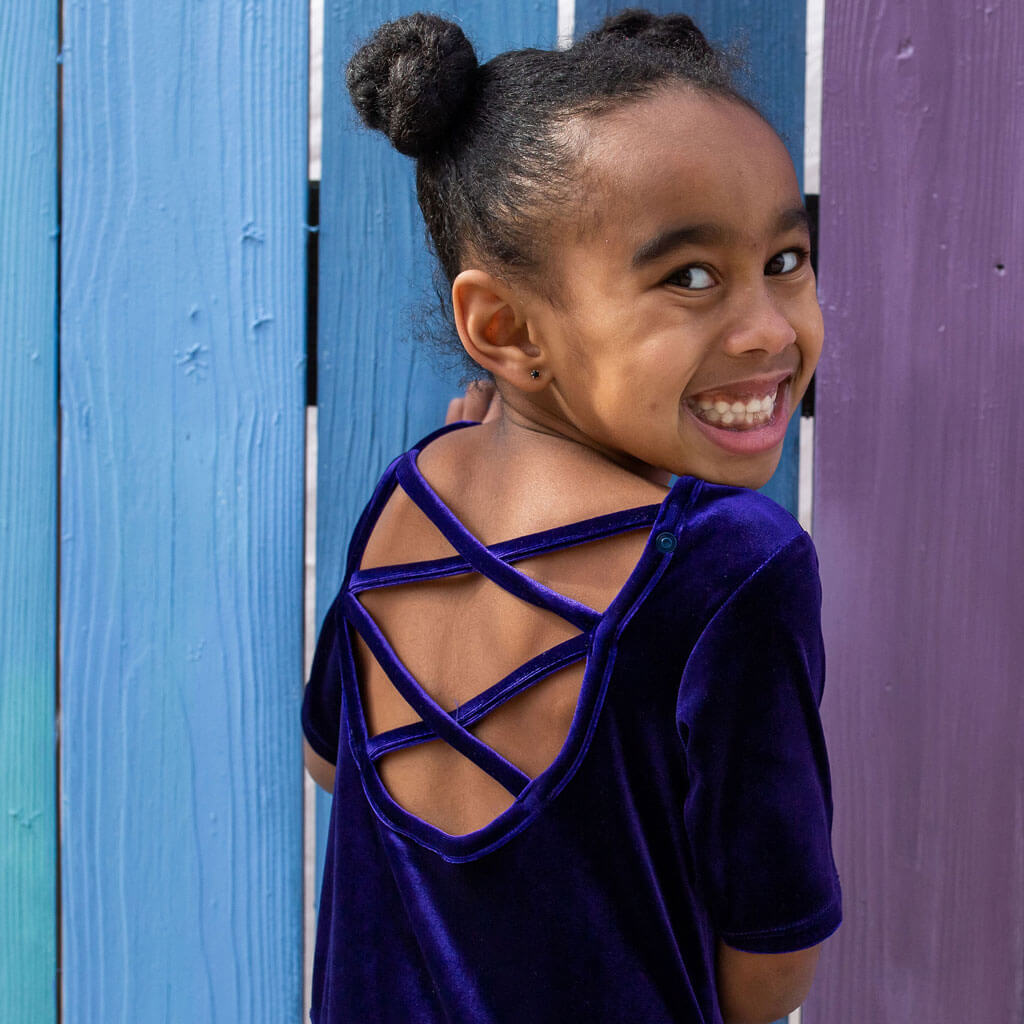 Dragon Ballerina Style Short Sleeve Dress with Pockets and Detachable Wings