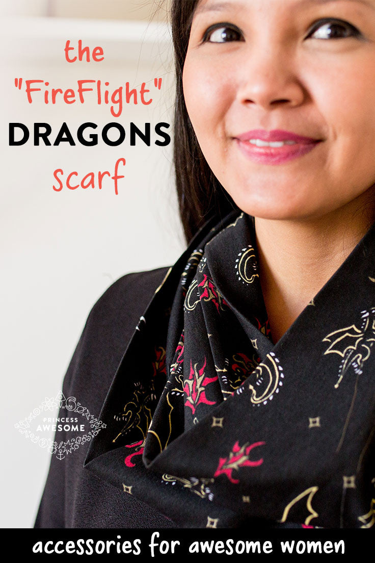 "Fire Flight" Dragons Infinity Scarf - Princess Awesome - 3