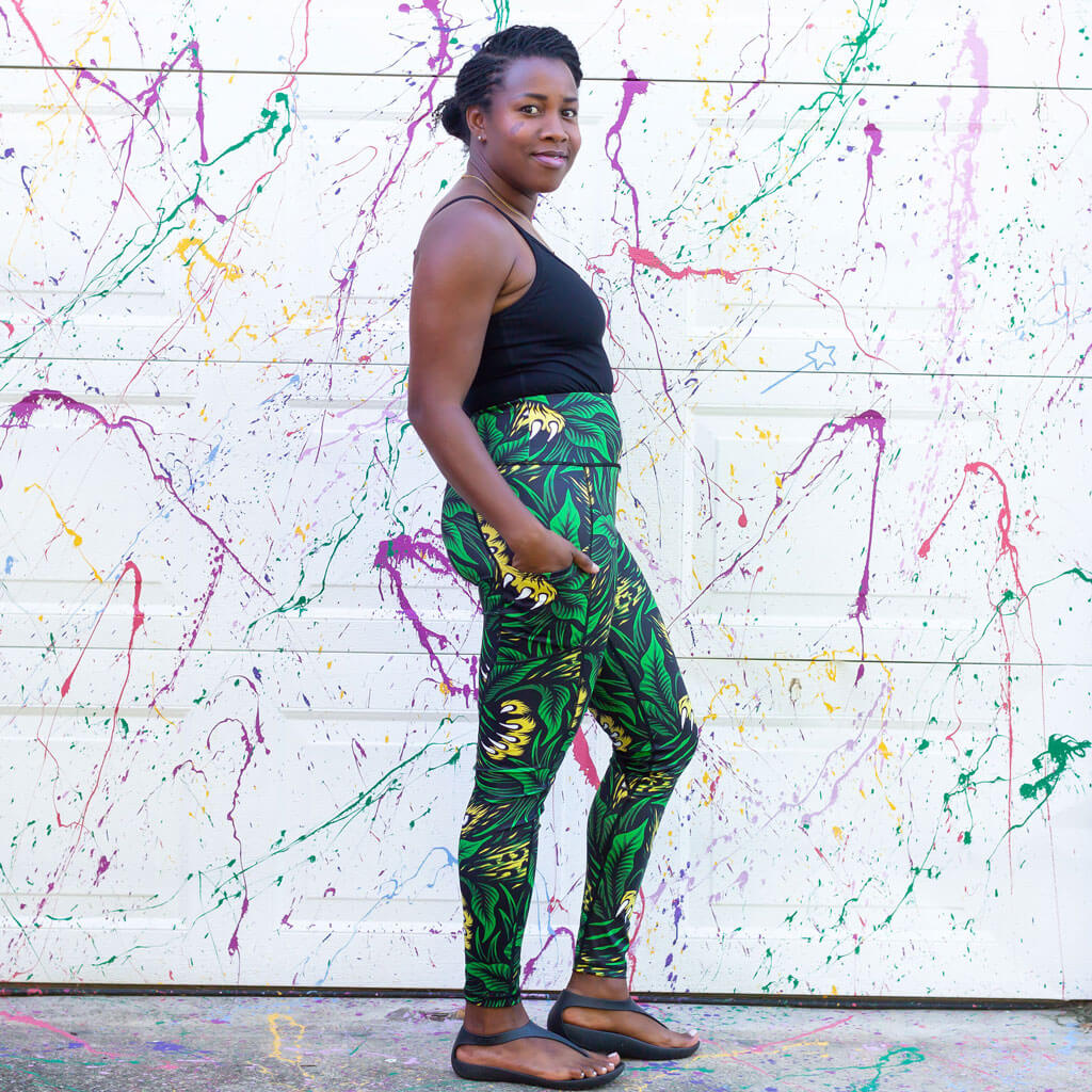Adult "Spotted" Leopard Athletic Leggings with Pockets