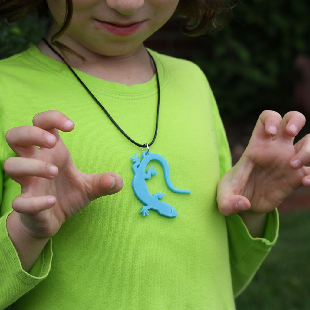 Glow-in-the-Dark Newt Necklace