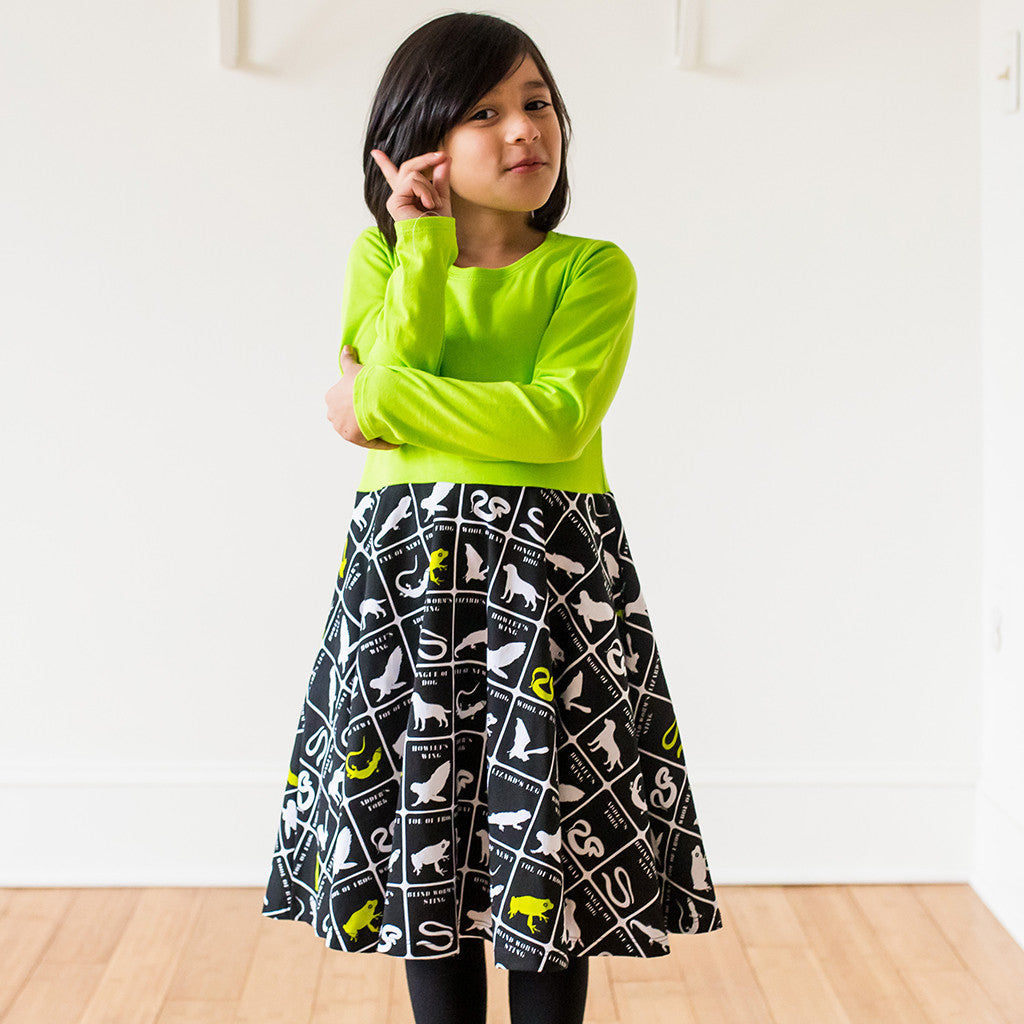 "Wickedly Brew-tiful" Witches' Brew Twirly Play Dress with Long Sleeves - Princess Awesome - 1