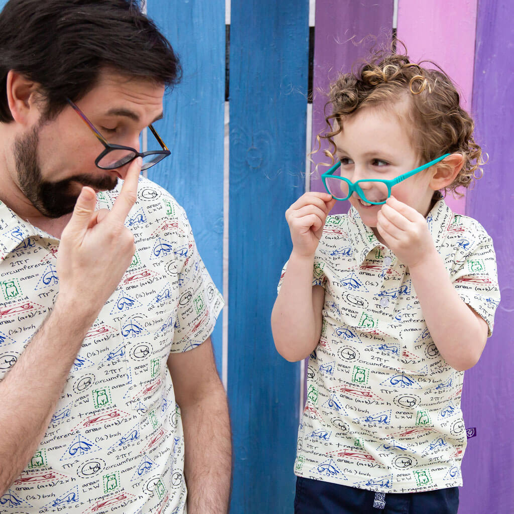 "Scratch Paper" Geometry Cats Short Sleeve Polo Shirt