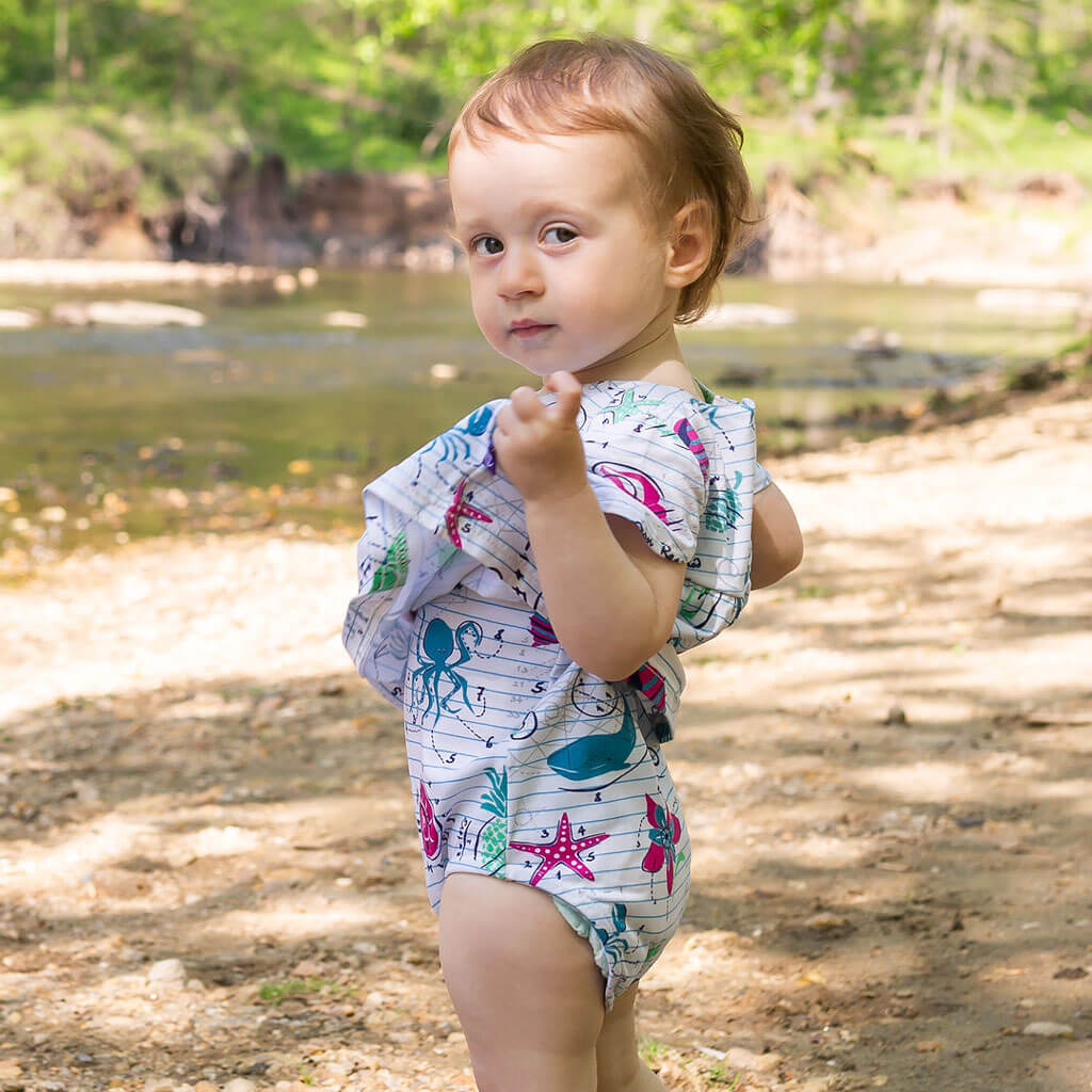 "Fibonacci Summer" Math in Nature Infant Snapsuit Dress