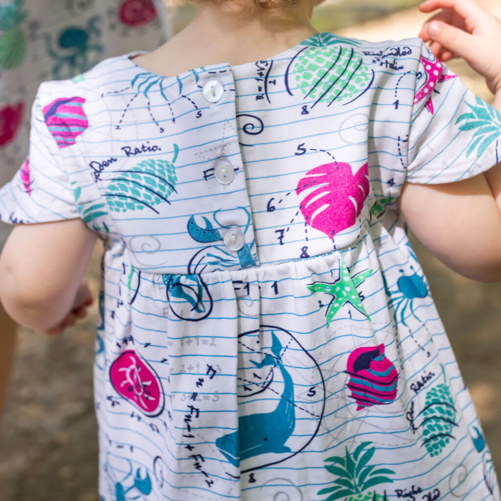 "Fibonacci Summer" Math in Nature Infant Snapsuit Dress