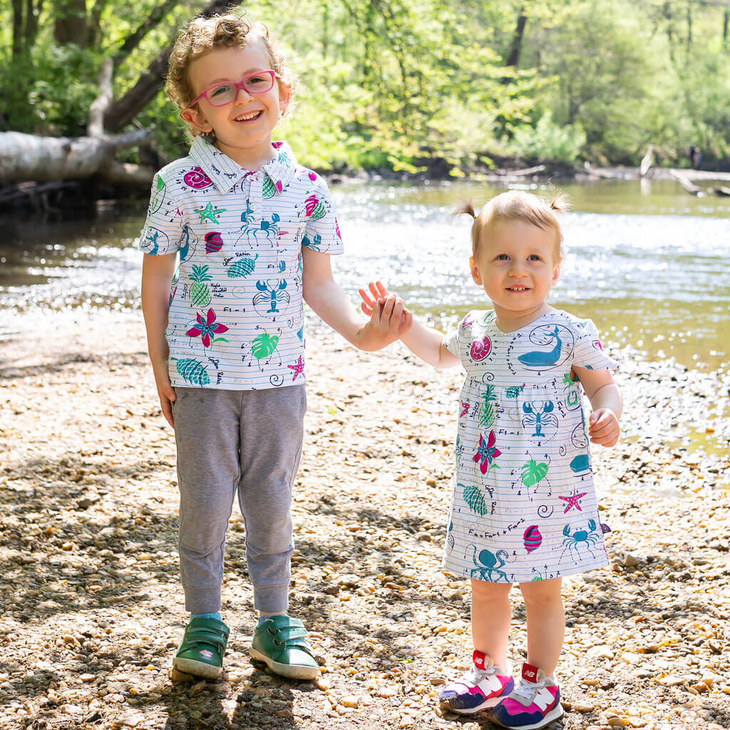 "Fibonacci Summer" Math in Nature Infant Snapsuit Dress