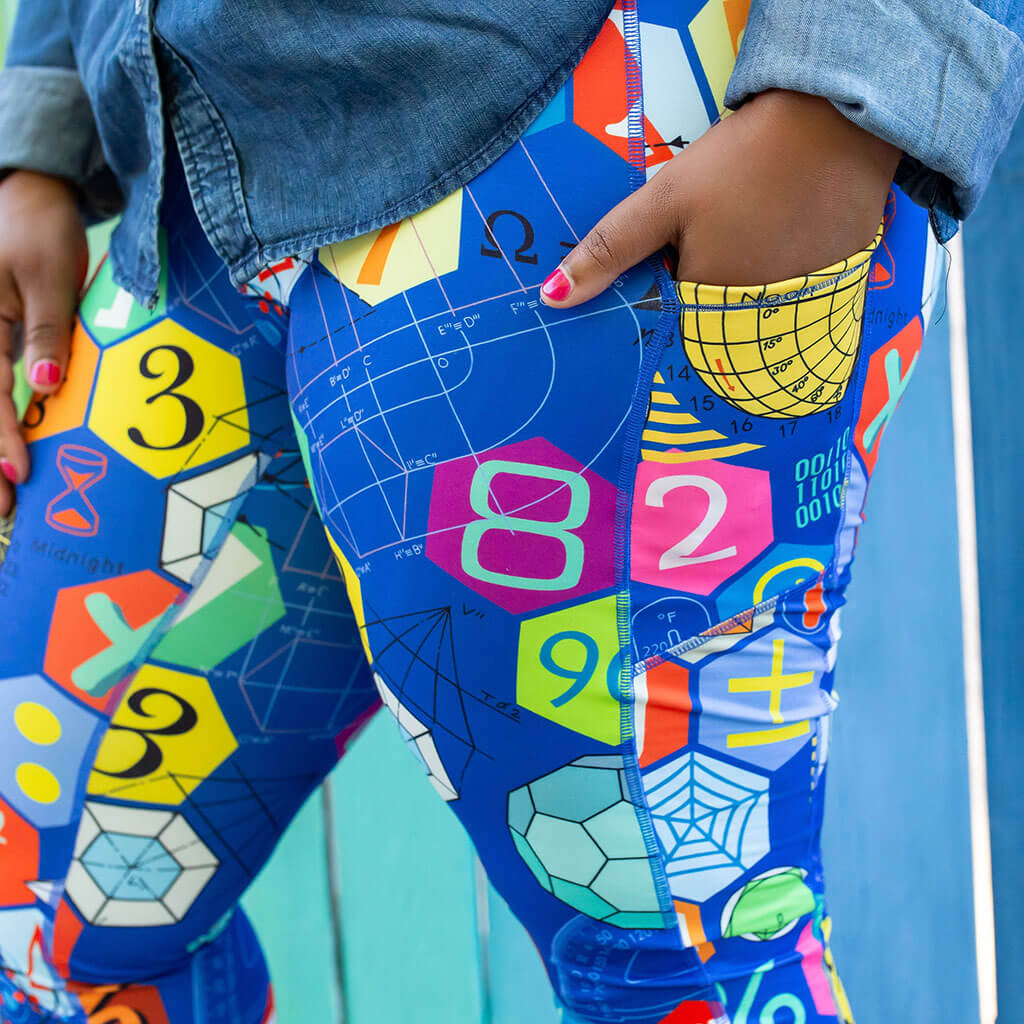 "Show Your Work" Math Leggings with Pockets - Adult