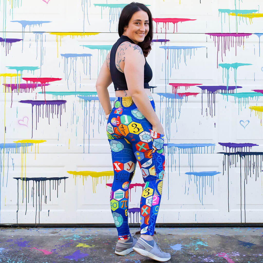 "Show Your Work" Math Leggings with Pockets - Adult