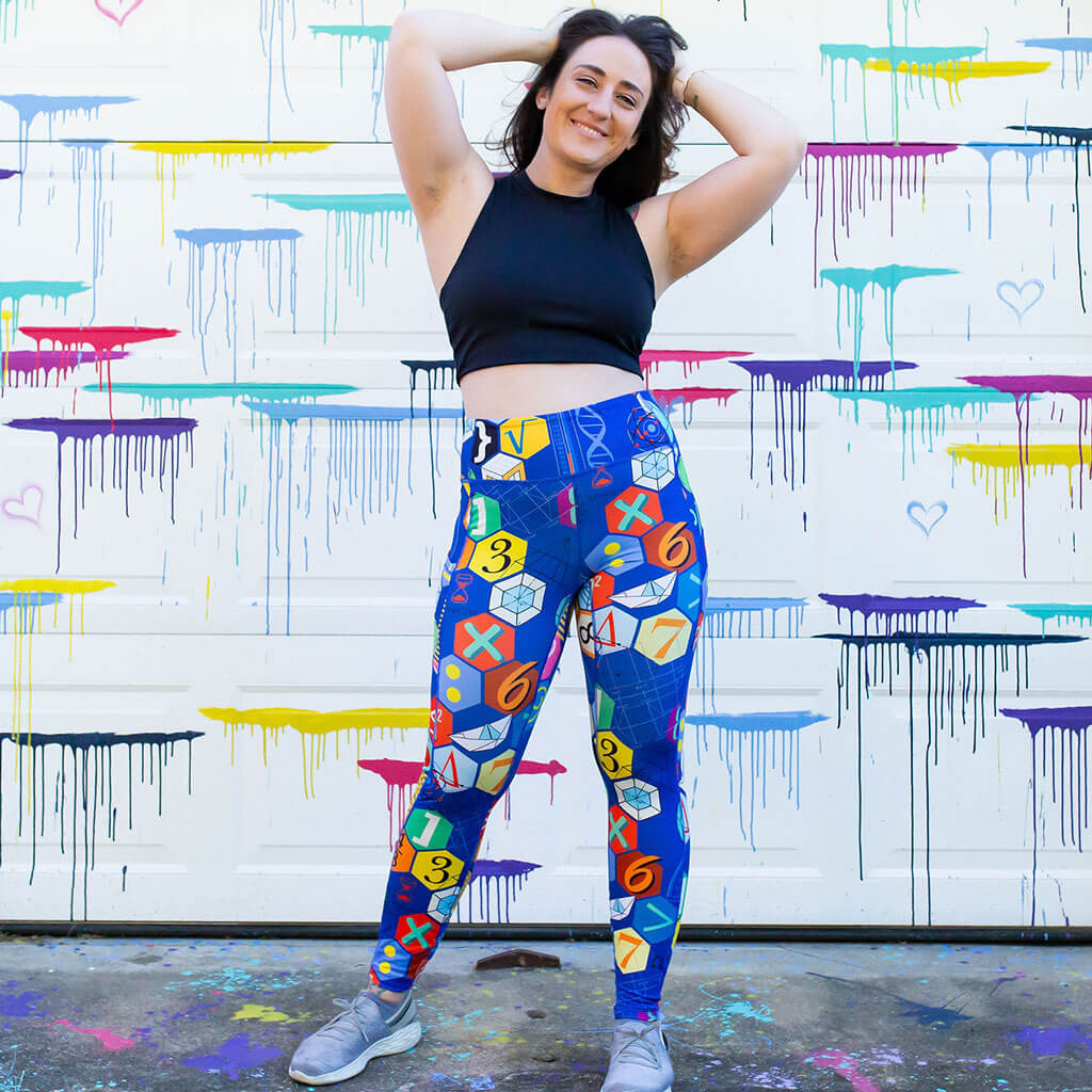  Colorful 80s 90s High Waist Yoga Pants with Pockets