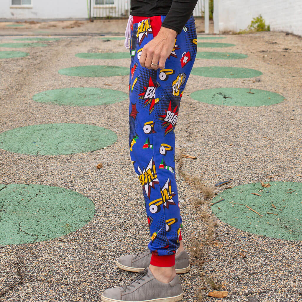 Medical Superheroes Fuzzy Fleece Joggers - Adult