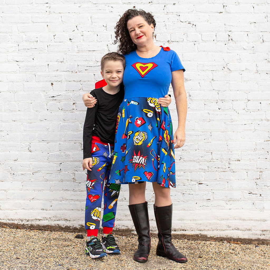 Medical Superheroes Fuzzy Fleece Joggers