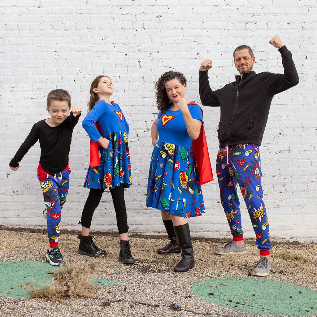 Medical Superheroes Fuzzy Fleece Joggers