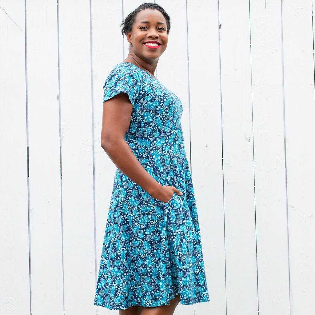 Adult Microbes A-Line Dress with Pockets