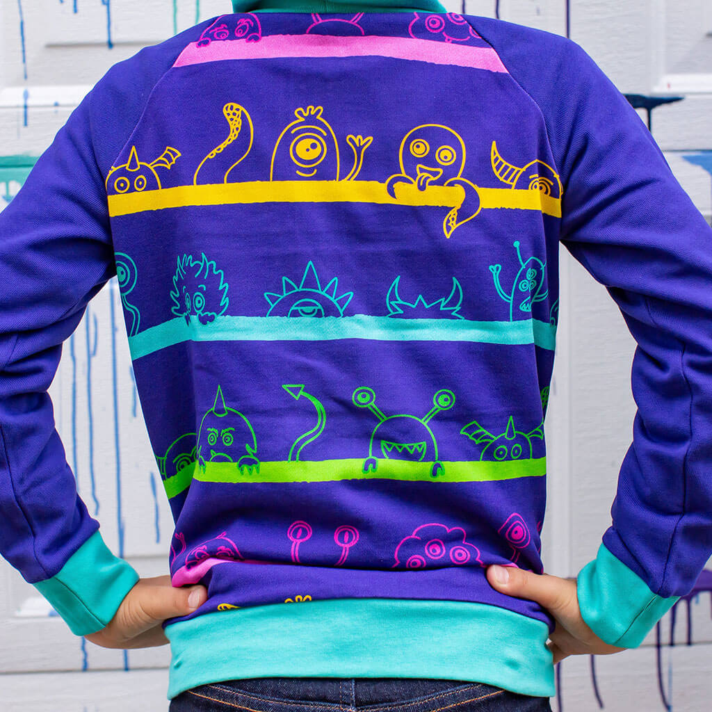 Happy Little Monsters French Terry Pocket Hoodie