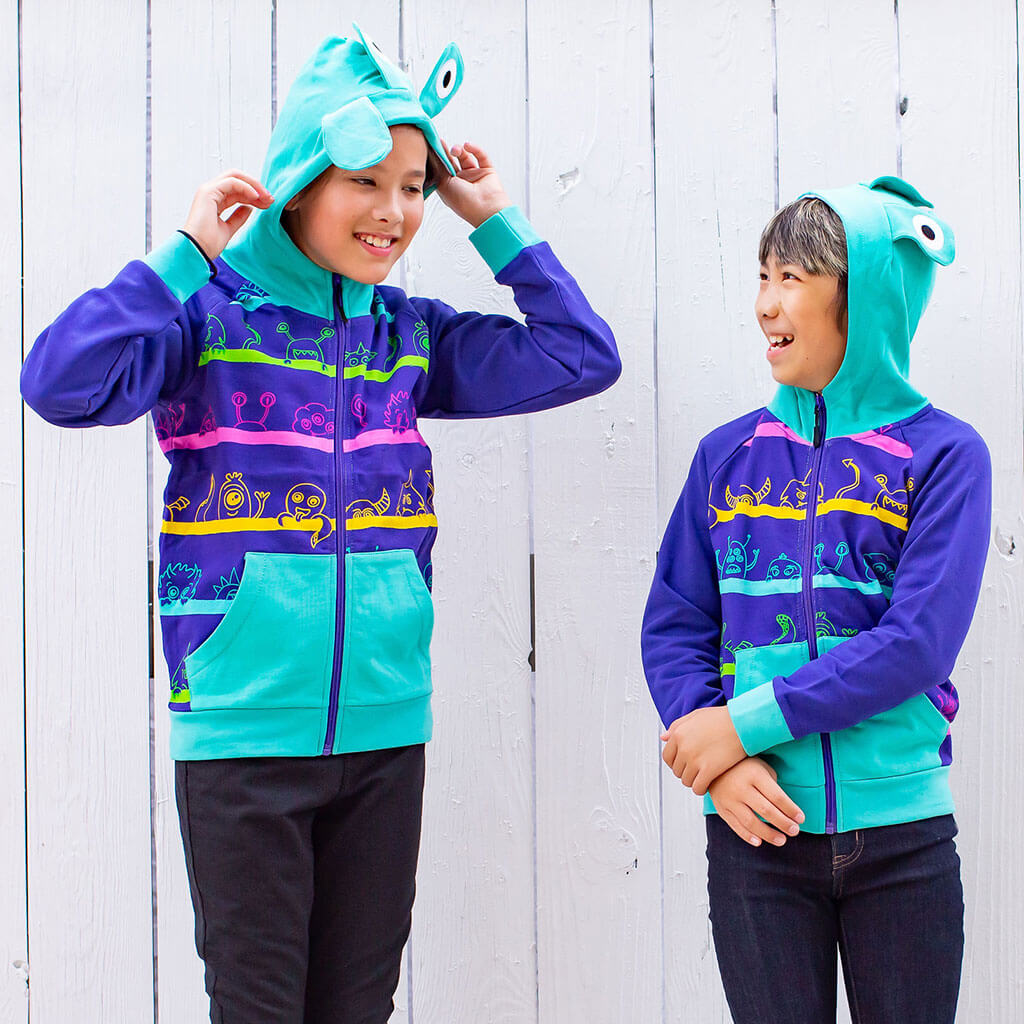 Happy Little Monsters French Terry Pocket Hoodie