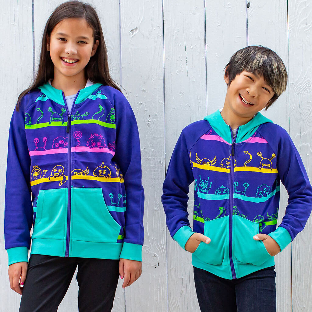 Happy Little Monsters French Terry Pocket Hoodie