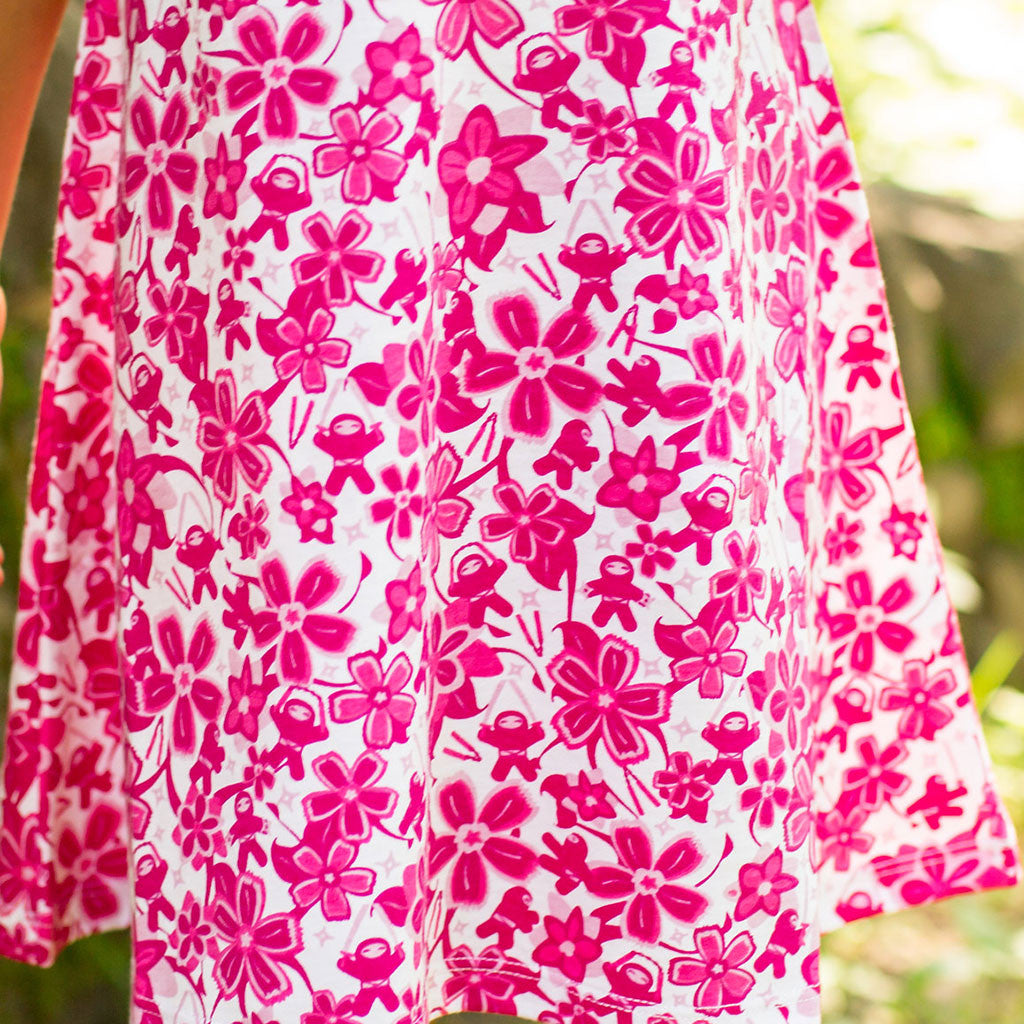 "Super Secret Hidden Ninja" Snapsuit Dress - Princess Awesome - 3