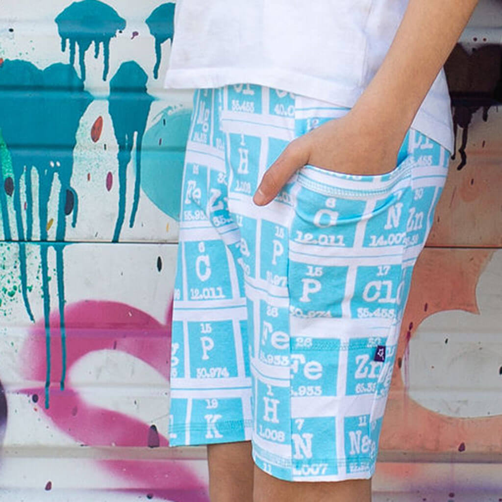 &quot;Elements of Style&quot; Periodic Table Shorts with Pockets