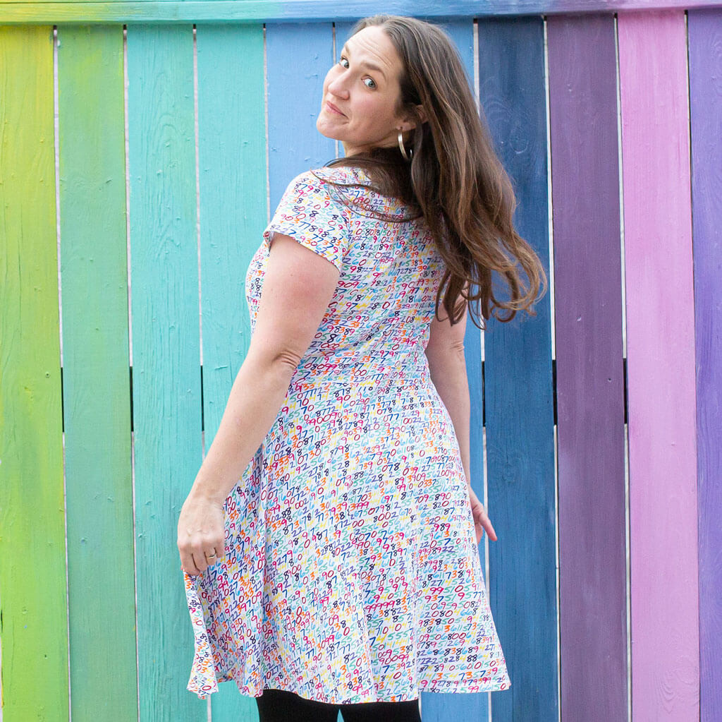 Adult Pi Digits A-Line Dress with Pockets