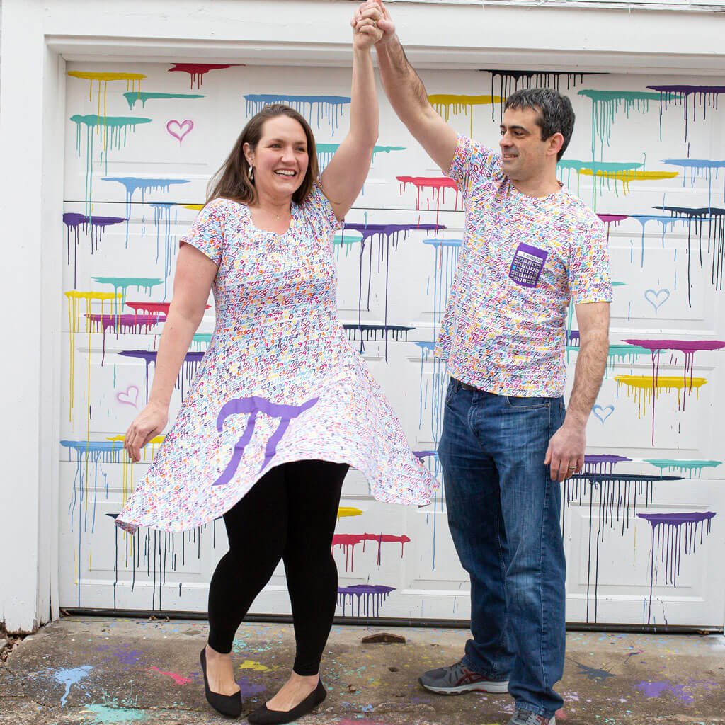 Adult Pi Digits A-Line Dress with Pockets