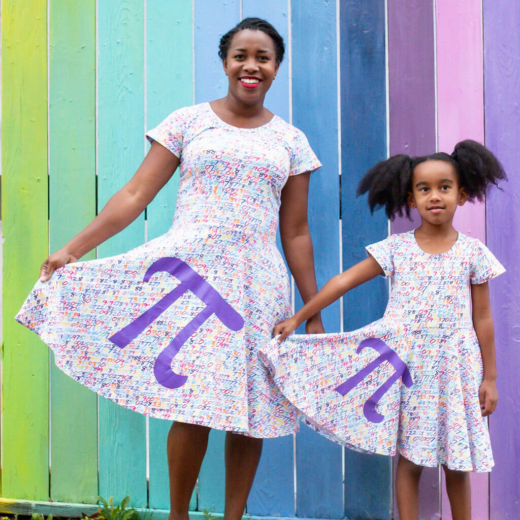 Adult Pi Digits A-Line Dress with Pockets