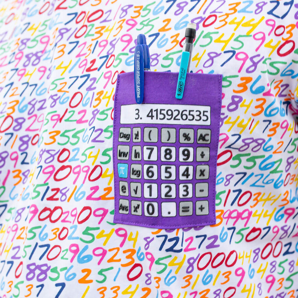 Adult Pi Digits Short Sleeve Pocket Tee