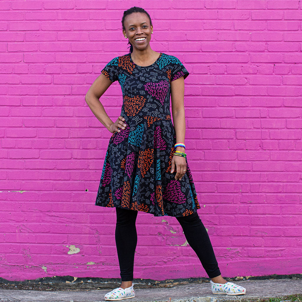 "For the Love of Pi" Short Sleeve Super Twirler Dress with Pockets - Adult