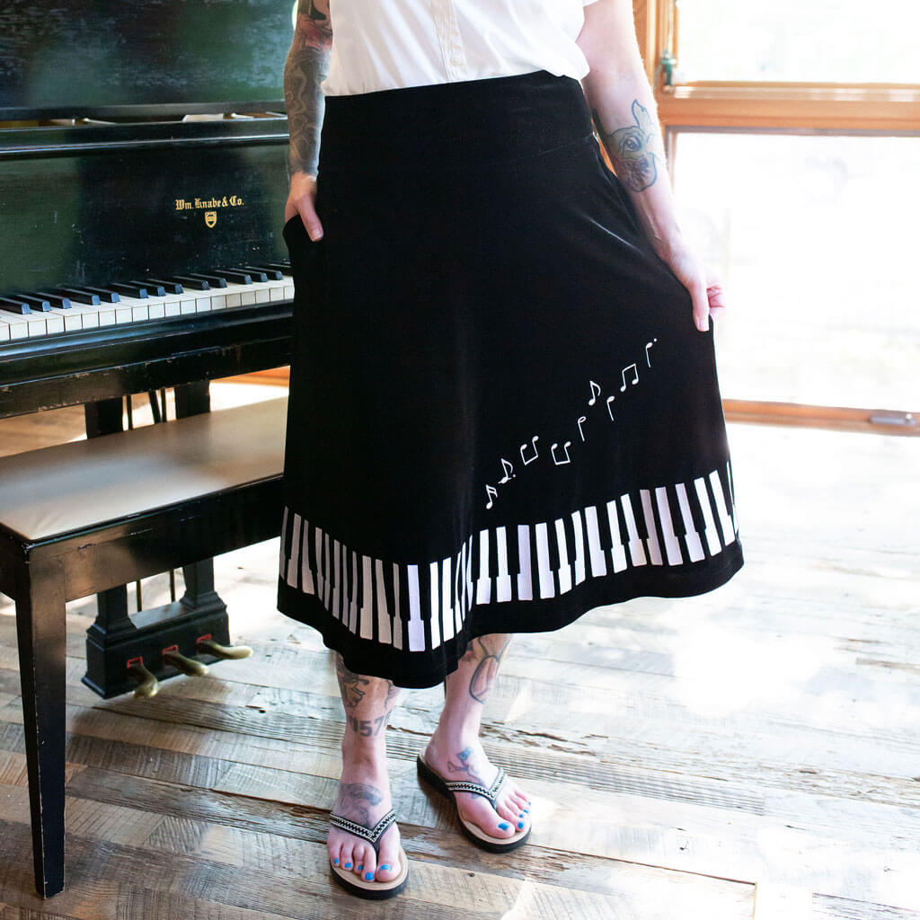 Adult Piano Skirt with Pockets