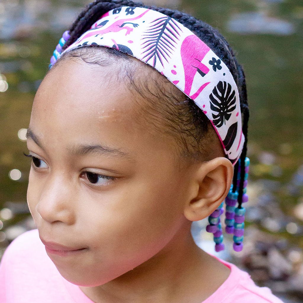 "Jurassic Pink" Dinosaurs Headband - Child