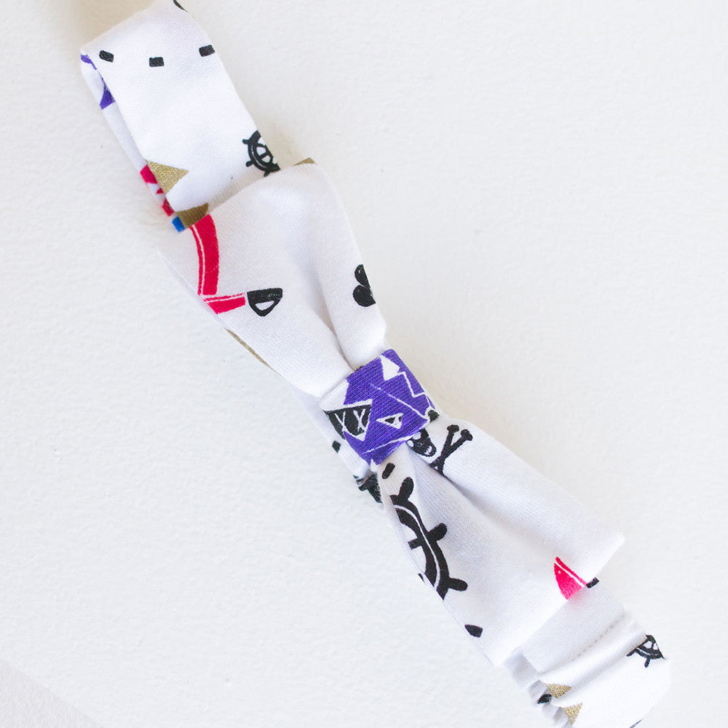 "Skull & Cross-'bow'-nes" Pirate Headbands - Infants - Princess Awesome - 2