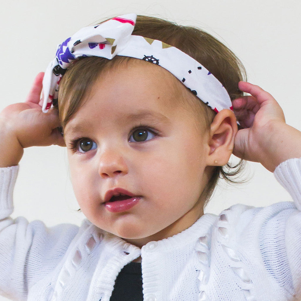 "Skull & Cross-'bow'-nes" Pirate Headbands - Infants - Princess Awesome - 1