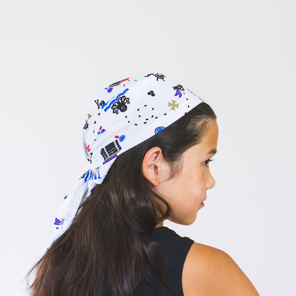 "Skull & Cross-'bow'-nes" Pirate Headscarf - Adult & Child - Princess Awesome - 3