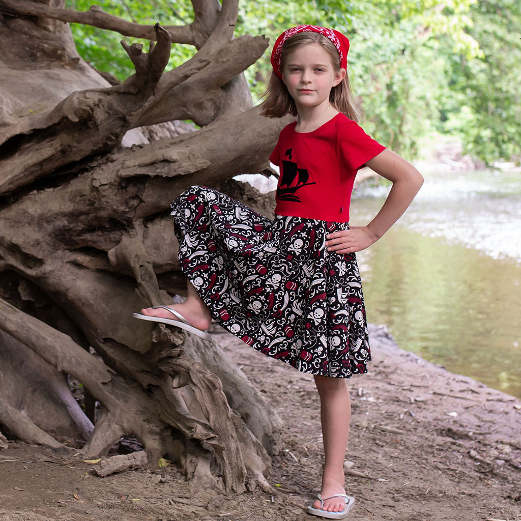 Pirates Short Sleeve Super Twirler Play Dress with Pockets