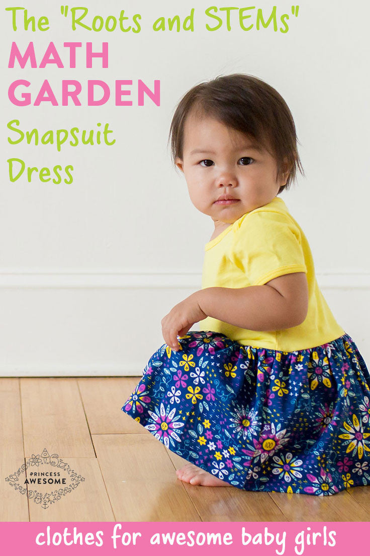 "Roots and STEMs" Math Garden Snapsuit Dress