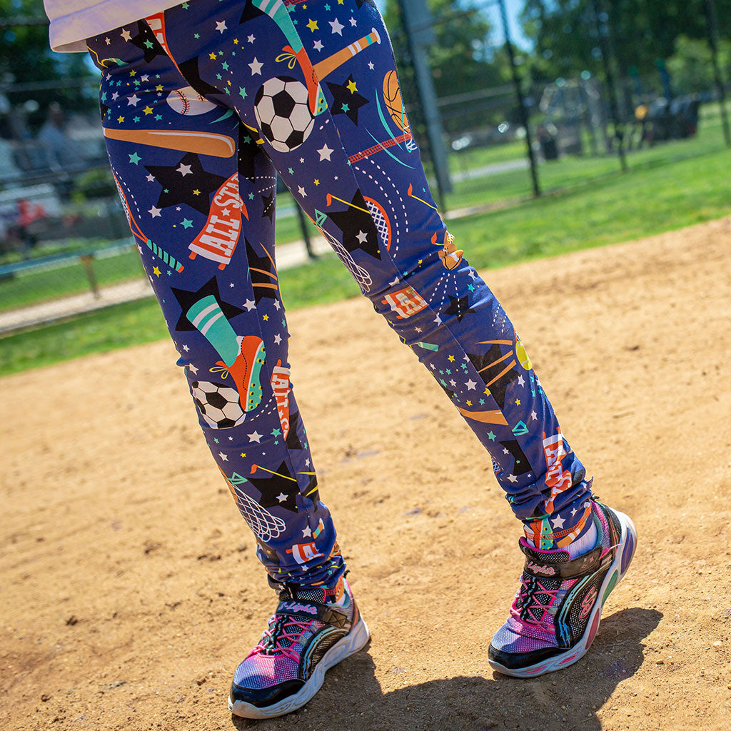 Gold Mettle Sports Leggings with Pockets - Princess Awesome & Boy