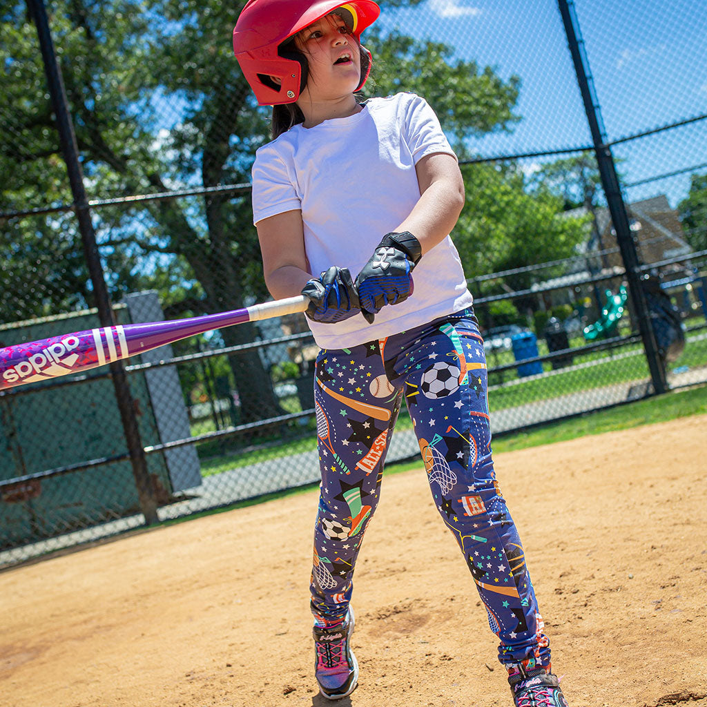 Gold Mettle Sports Leggings with Pockets - Princess Awesome & Boy
