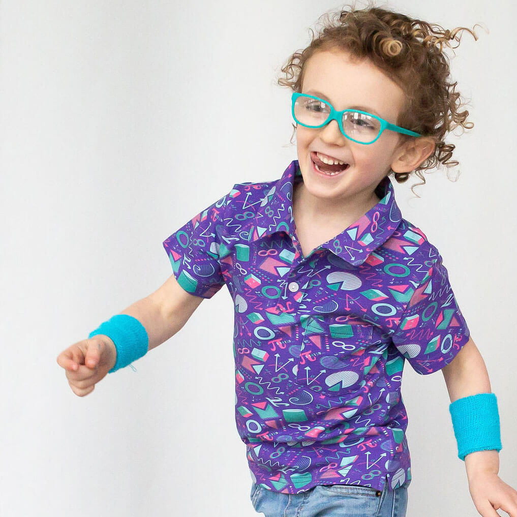 "Saved by the Pi" Totally 80s Math Short Sleeve Polo Shirt