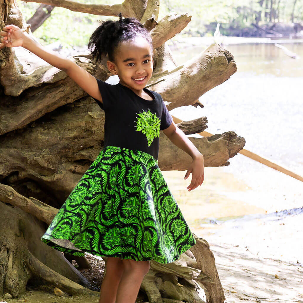 "Frill Ride" Triceratops Super Twirler Dress with Pockets