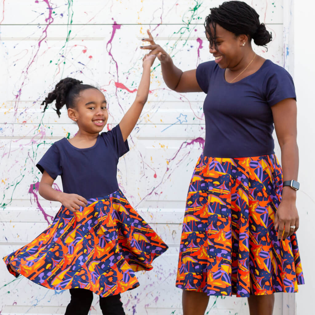 Volcanoes Super Twirler Dress with Pockets