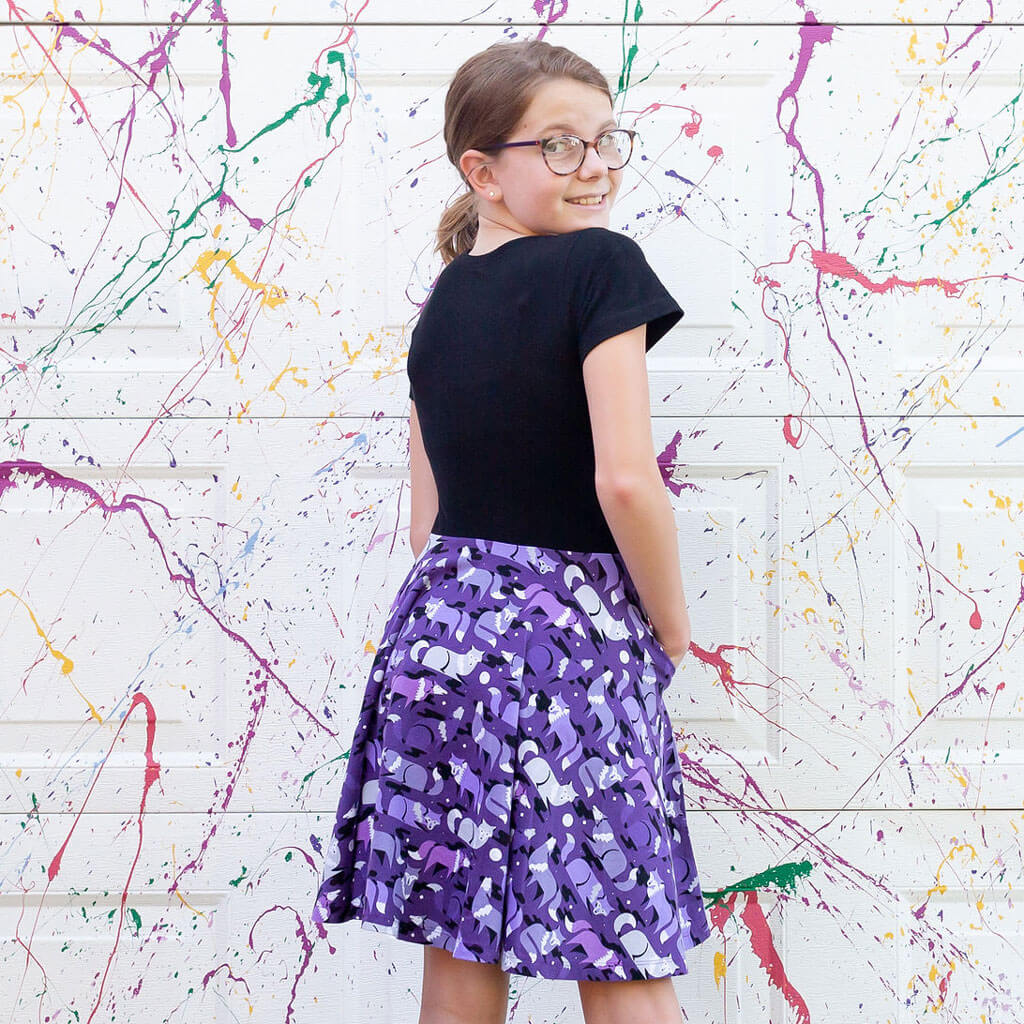 "Moonlight Call" Wolves Super Twirler Dress with Pockets